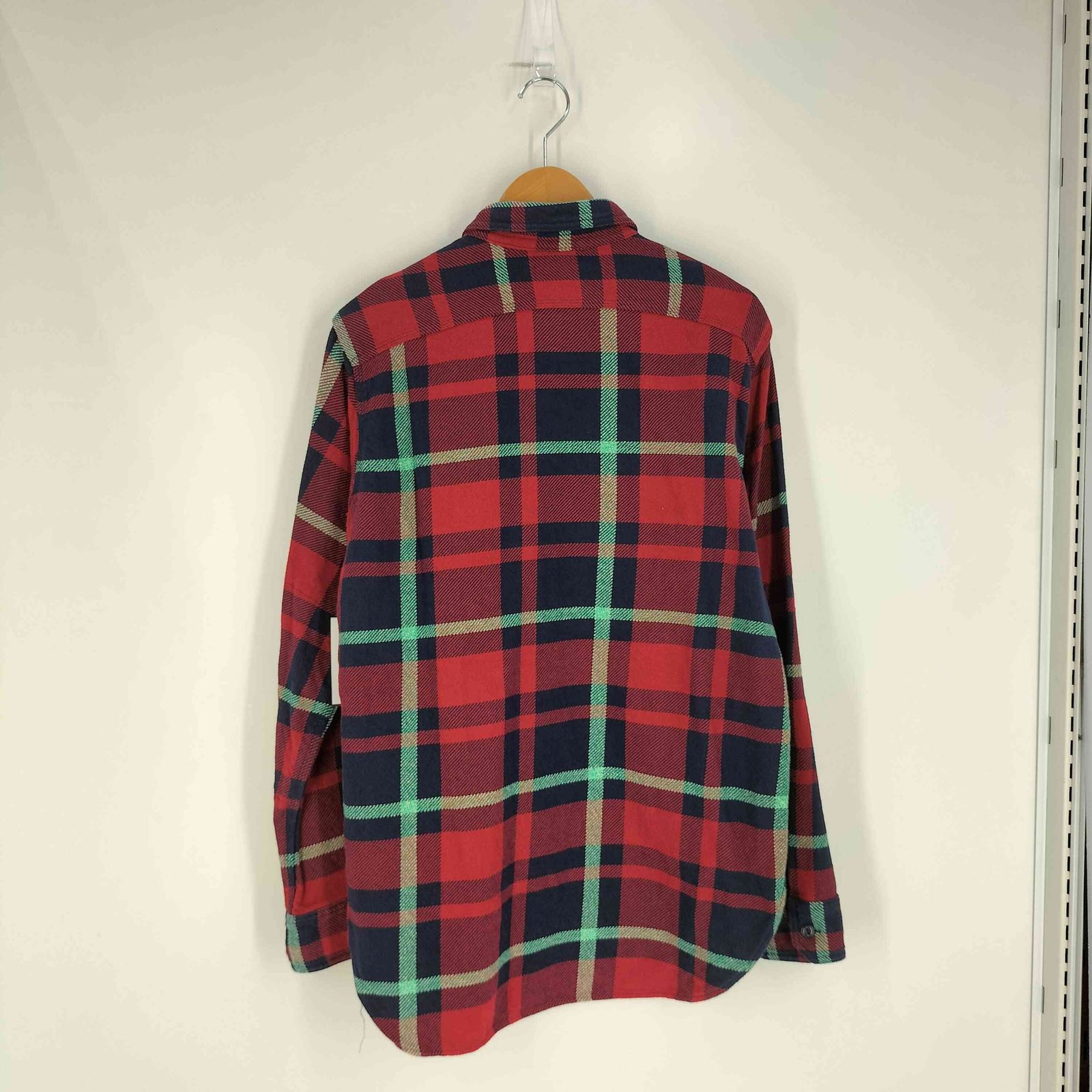 【超希少】エンジニアードガーメンツ ヘビーネルシャツ ガチャポケ USA製 マチ エンジニアードガーメンツ Engineered Garments USA製 山ポケ