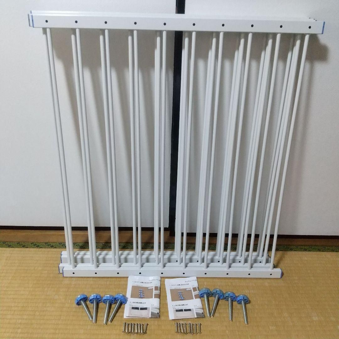 2セット 窓用安全柵 おとさんゾウ 2枚連結 W85-154×H80cm 転落防止 落下防止 ベビーガード ベビーフェンス ベビーゲート 安心 安全 子供を守る 簡単接地 説明書あり 取り付けパーツ完備 赤ちゃん 窓用ガード 転落 落下 ホワイト