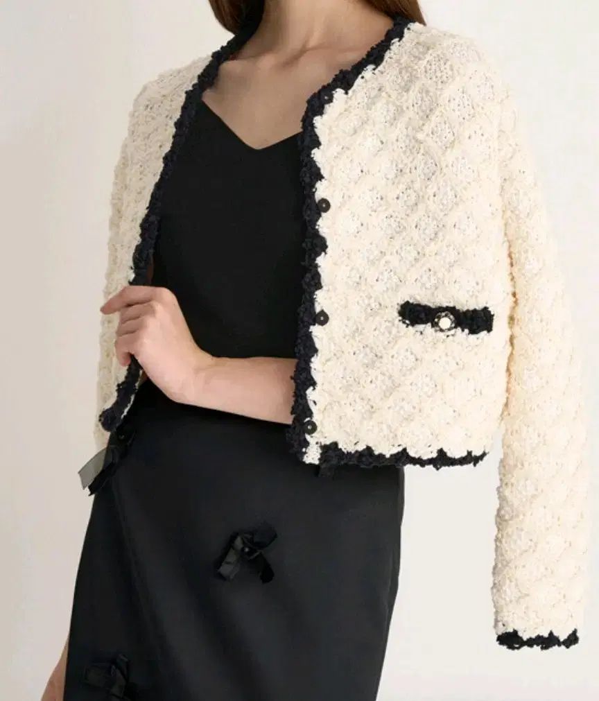 力強い マッド ウール ブレンド ニットジャケット