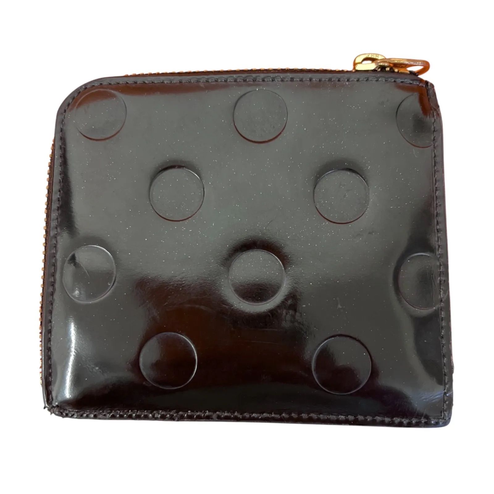コムデギャルソン Ｌ字財布 コインケース ウォレット ポルカドット エンボス COMME des GARCONS L字型 ZIPウォレット ポルカドット(ポルカ