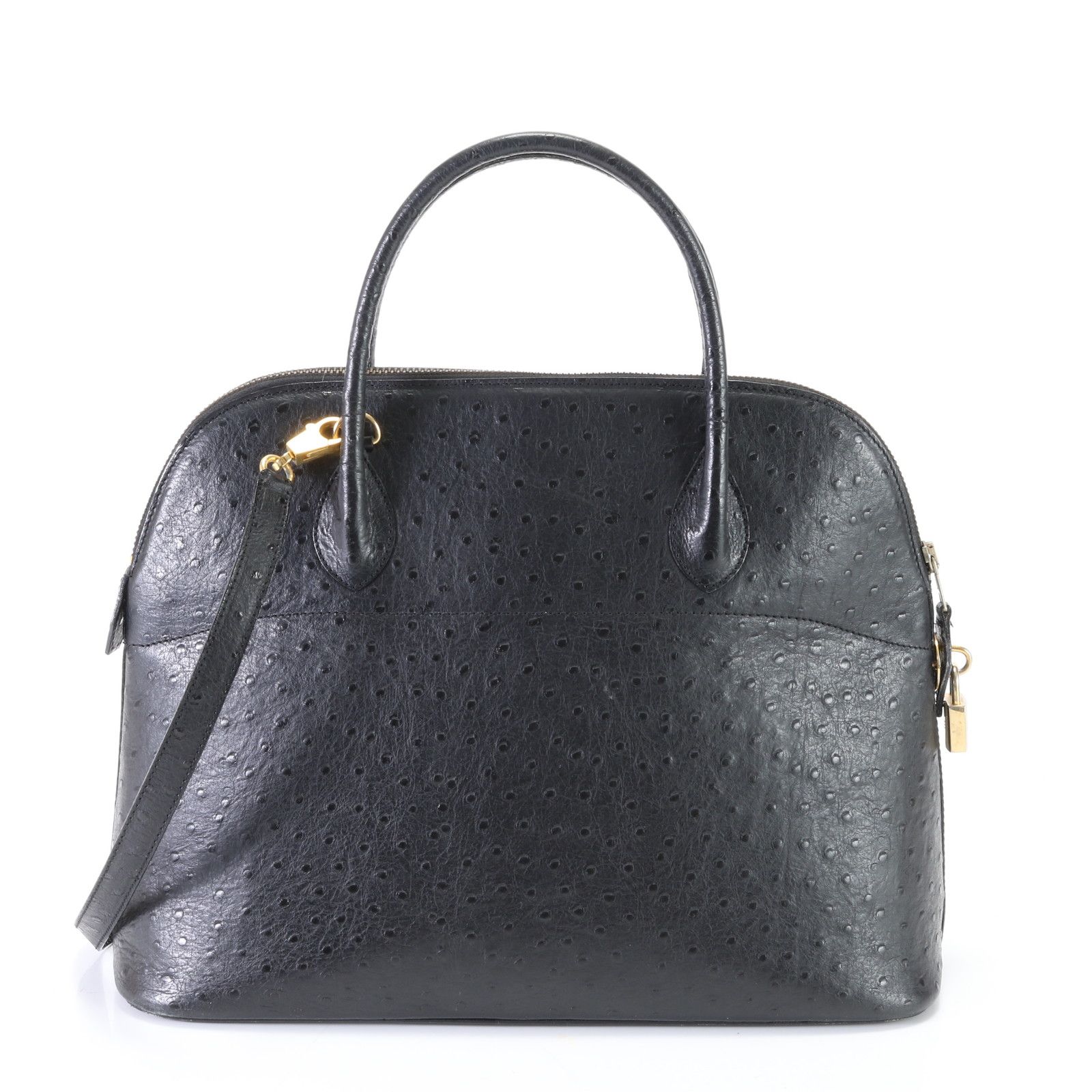 極美品 ハイクラス ボリード オーストリッチ レザー 2WAY ショルダー 