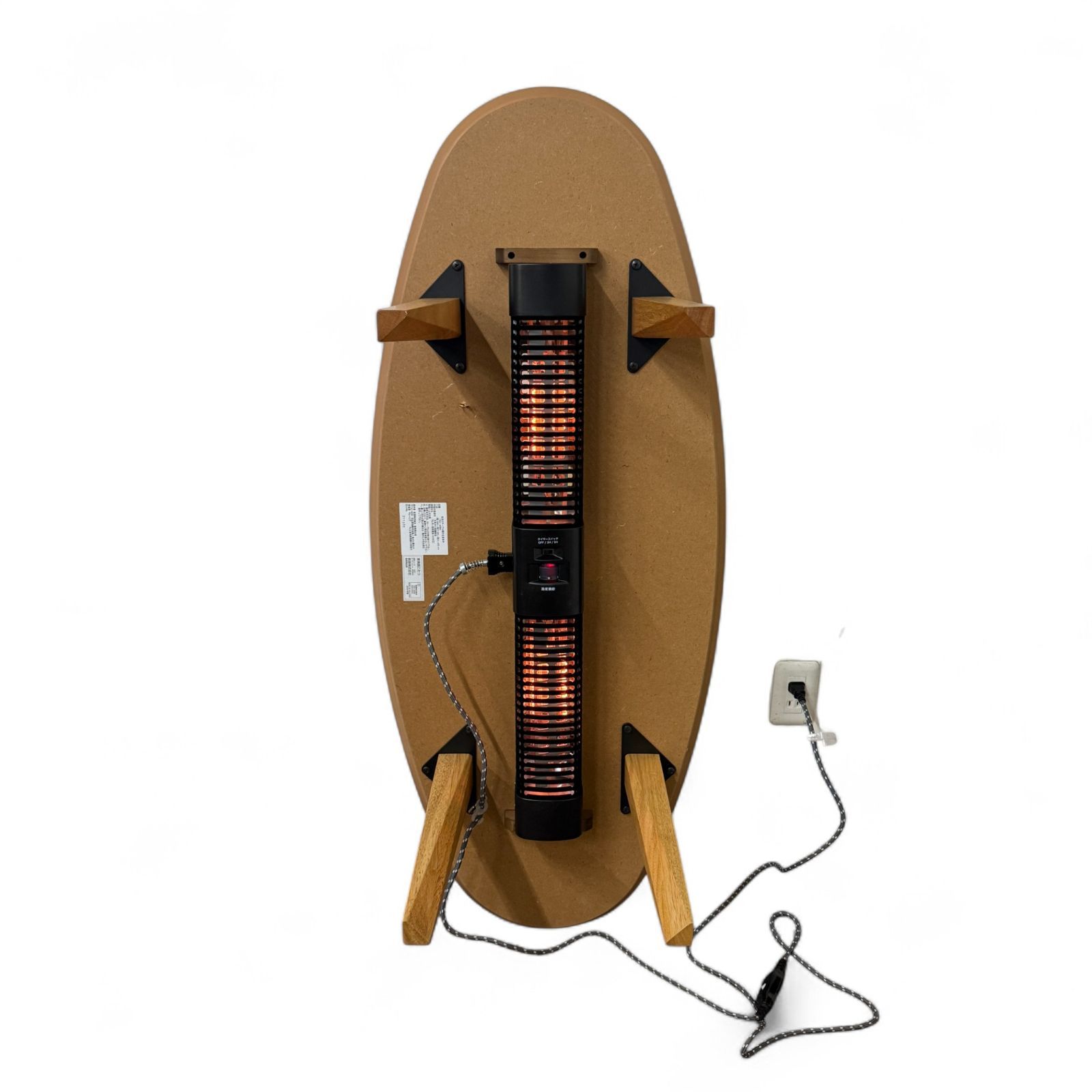 全国送料無料、代引も有！ Ｋ 布団がいらないこたつテーブル 楕円形 120cm幅 省エネ カーボンヒーター 布団レスこたつ 磨かれた