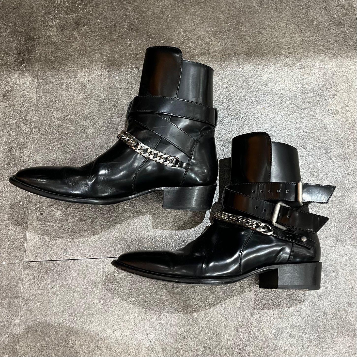 AMIRI チェーン レザー ベルト ブーツ シューズ アミリ 43 58715A 