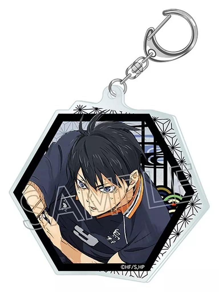 中古】キーホルダー 影山飛雄 アクリルキーホルダー 切り絵シリーズ