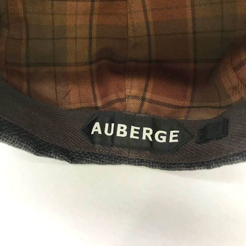 AUBERGE キャスケット 帽子 内側チェック柄 CASQUETTE ハンチング