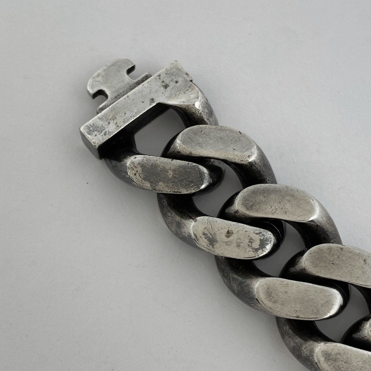 サンローラン SAINT LAURENT ロゴ チェーン ブレスレット シルバー  