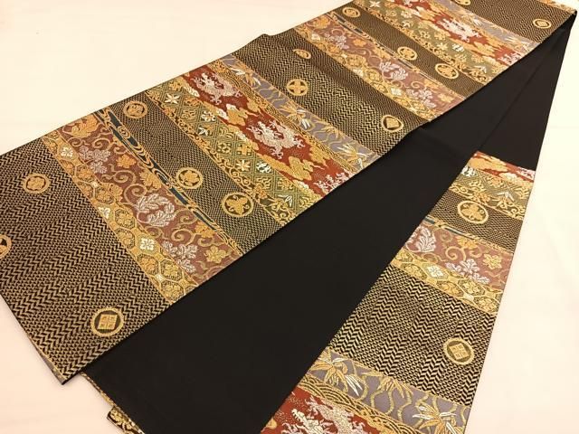 袋帯　龍 Amazon.co.jp: 未仕立 豪華作品 太箔金駒刺繍入り西陣織袋帯 昇