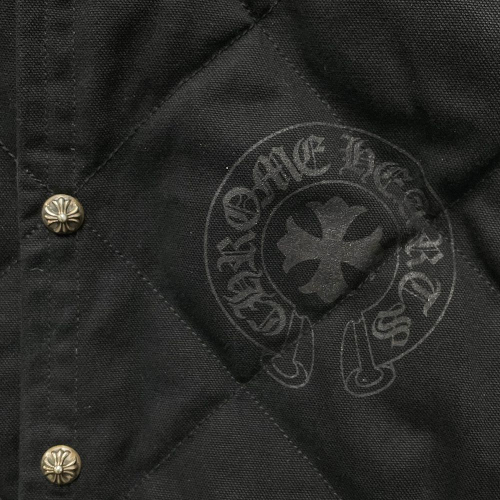 CHROME HEARTS クロムハーツ Quilted Down Vest ホースシュー ロゴ