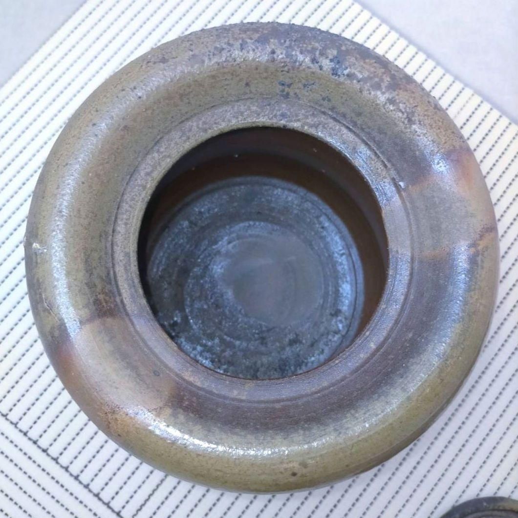 備前焼 吉延豊丘 水指 福耳 共布 友箱 茶道具 作家 しおり 四方桟蓋 備前焼 吉延豊丘 水指 福耳 共布 友箱 茶道具 作家 しおり 四方桟蓋