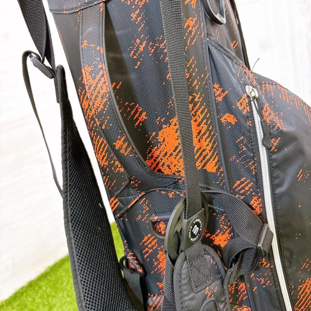 大幅割引！ 超軽量 OUUL オウル キャディバッグ スタンド式 ゴルフバック 黒 オレンジ