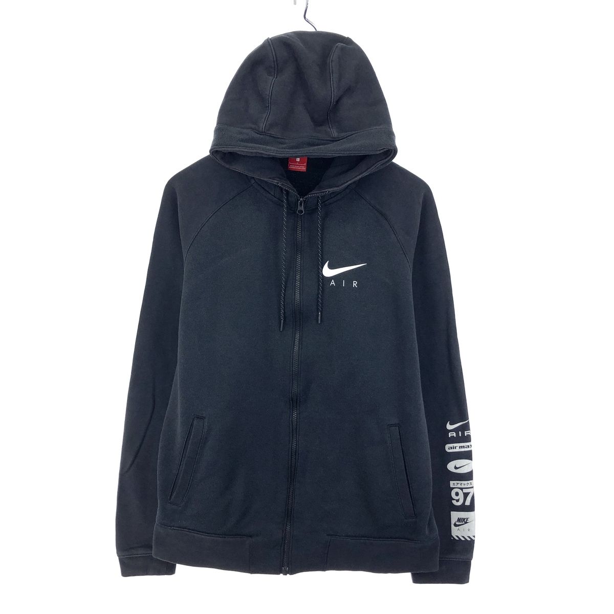 古着 ナイキ NIKE 袖プリント スウェットフルジップパーカー メンズL /eaa395560 /eaa395560