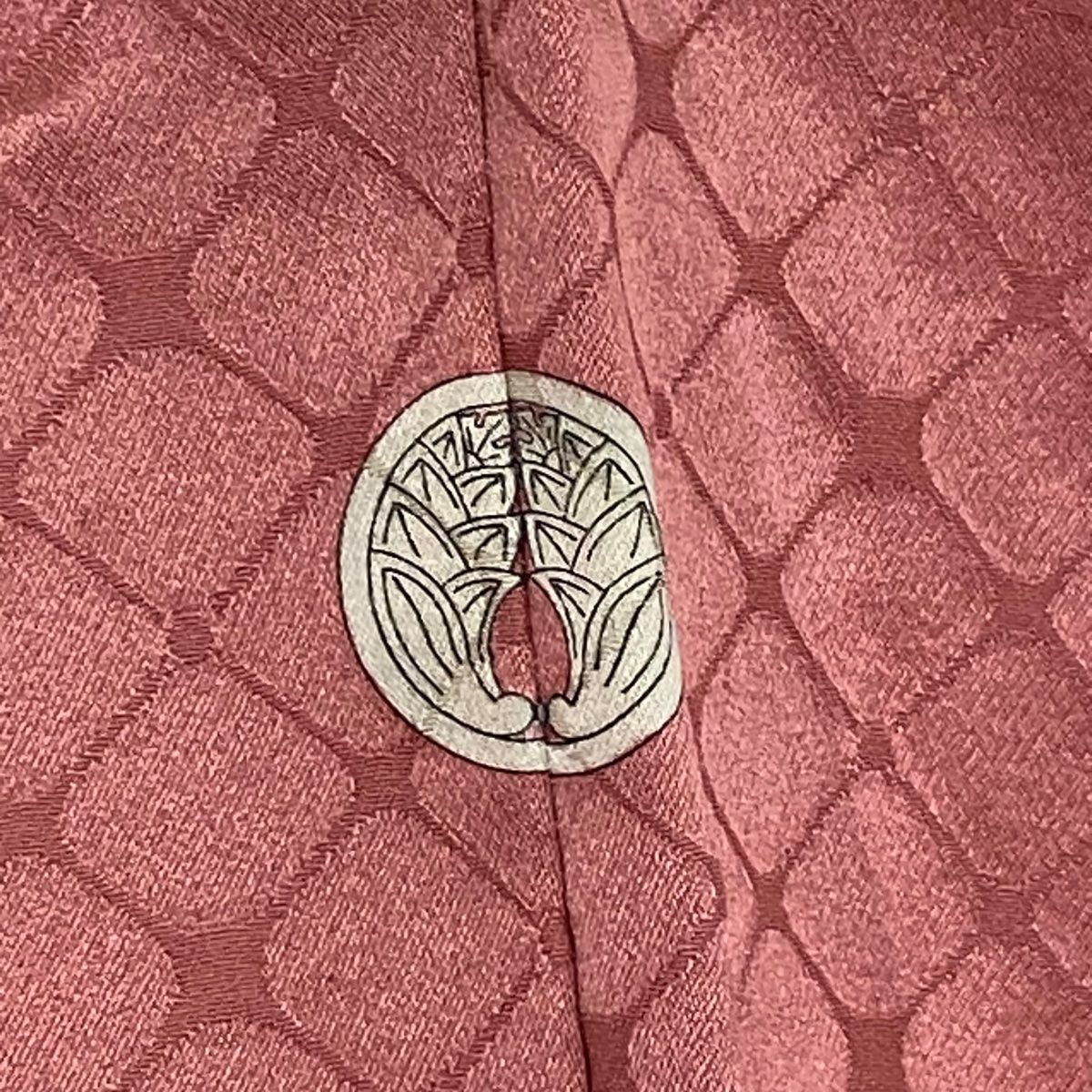 平和屋着物□極上 染織工芸意匠 色無地 お召地 作家物 一重蔓小牡丹