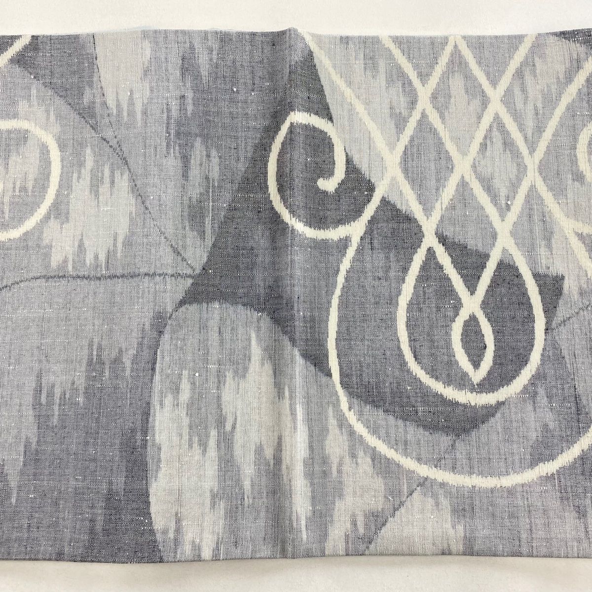 美品】 袋帯 秀品 紬 幾何学模様 灰色 六通 正絹 【中古】 - メルカリ