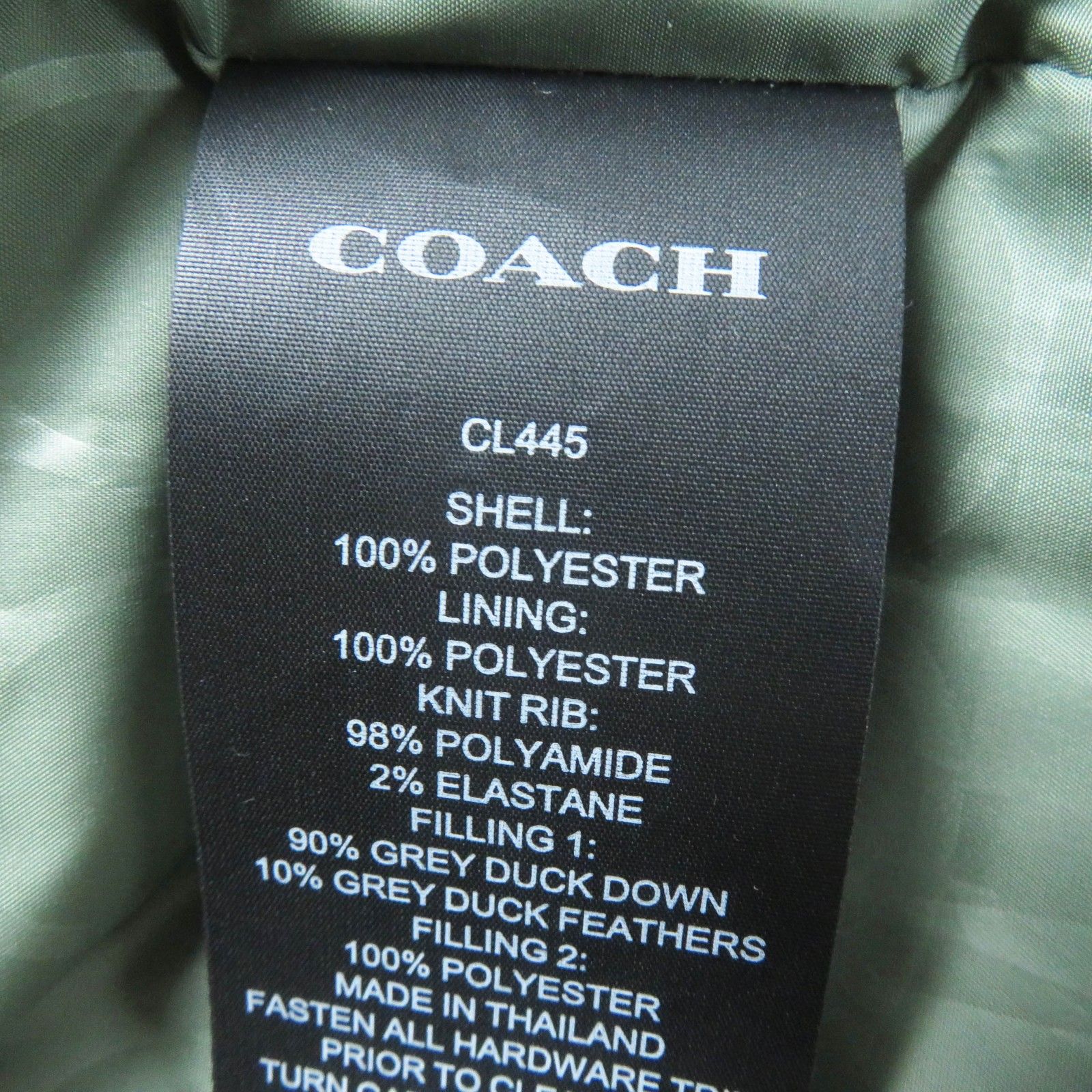 極美品◎COACH コーチ CL445 裏地シグネチャー柄 フード・ラバー