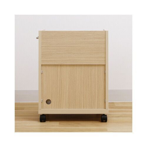 木製デスク下ワゴン