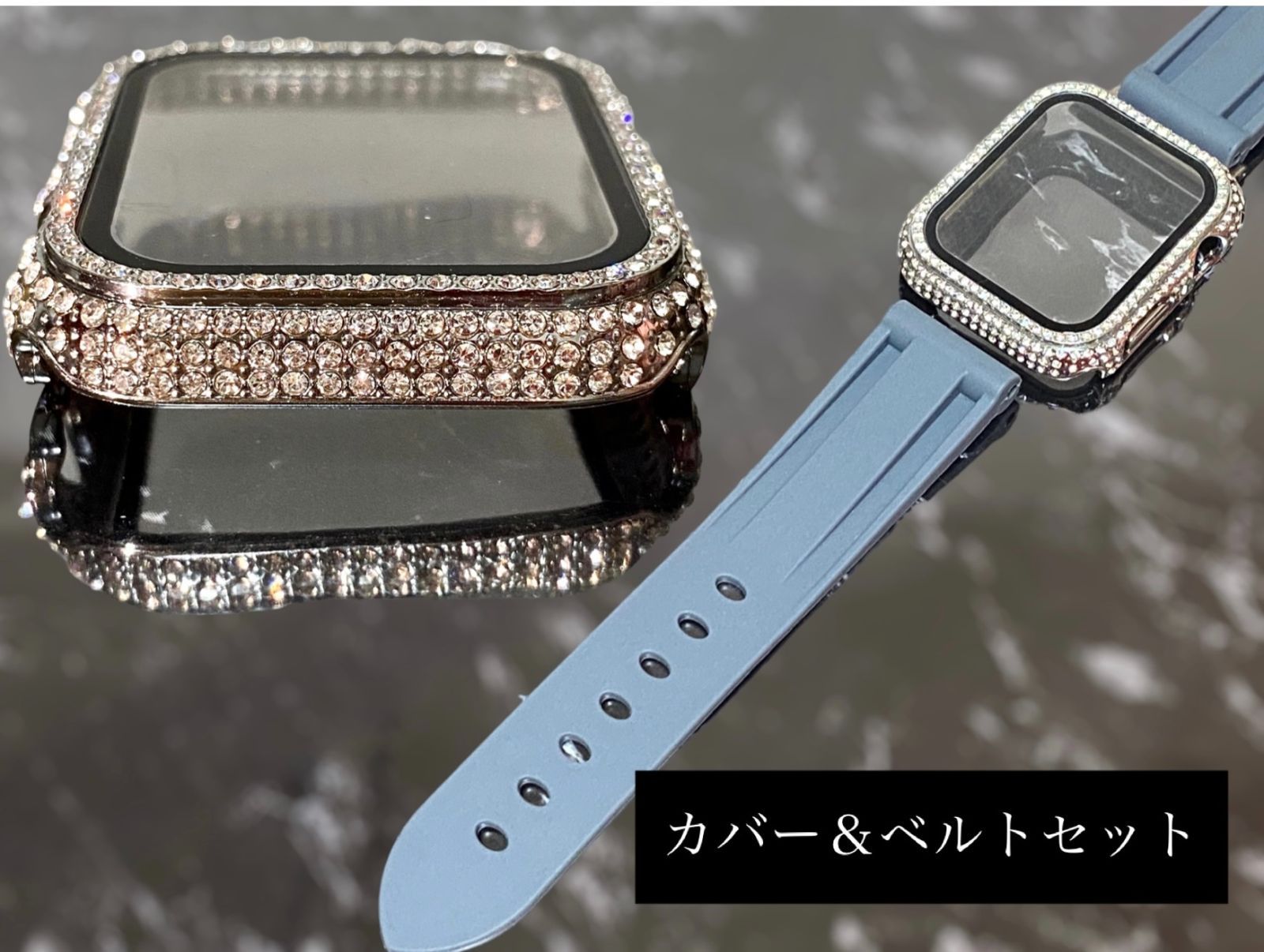シルバー グレー アップルウォッチ ケースカバーApple Watch. D