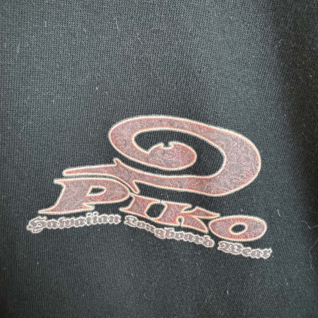 Piko ピコ 90s ヴィンテージ 袖プリント 長袖Tシャツ ブラック Mサイズ 