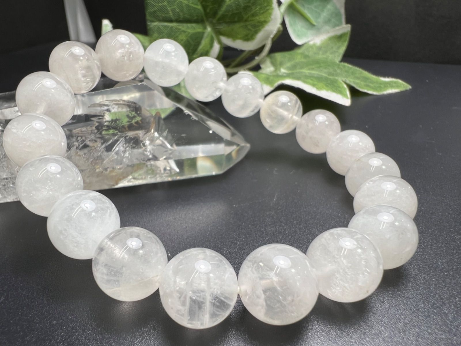 アゼツライトブレスレット10.5 mm天然石 パワーストン キラ✨幸運up