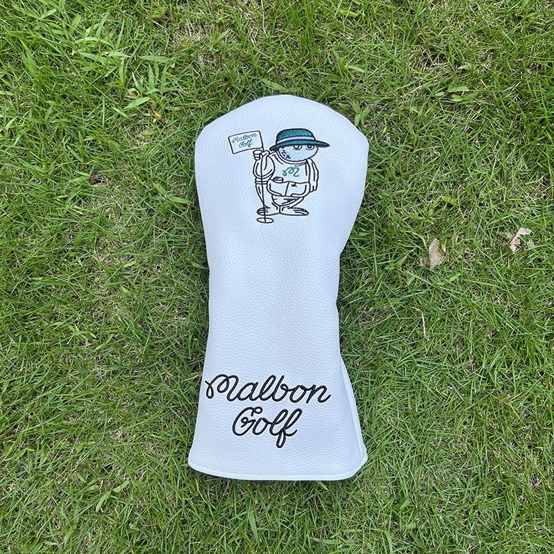 【大人気値下げ新品4点セット】MalbonGolfマルボンゴルフクラブカバー白色 新製品大人気4点セット】キャディー マルボンゴルフクラブカバー
