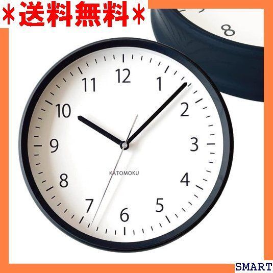 ☆大人気_Z042 KATOMOKU muku clock 4 ブラック 電波 連続秒針 km