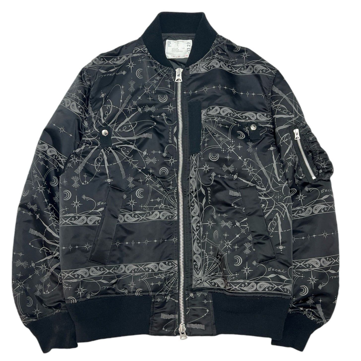 sacai　x Dr.woo 20AW Bandana Print Bomber Jacket