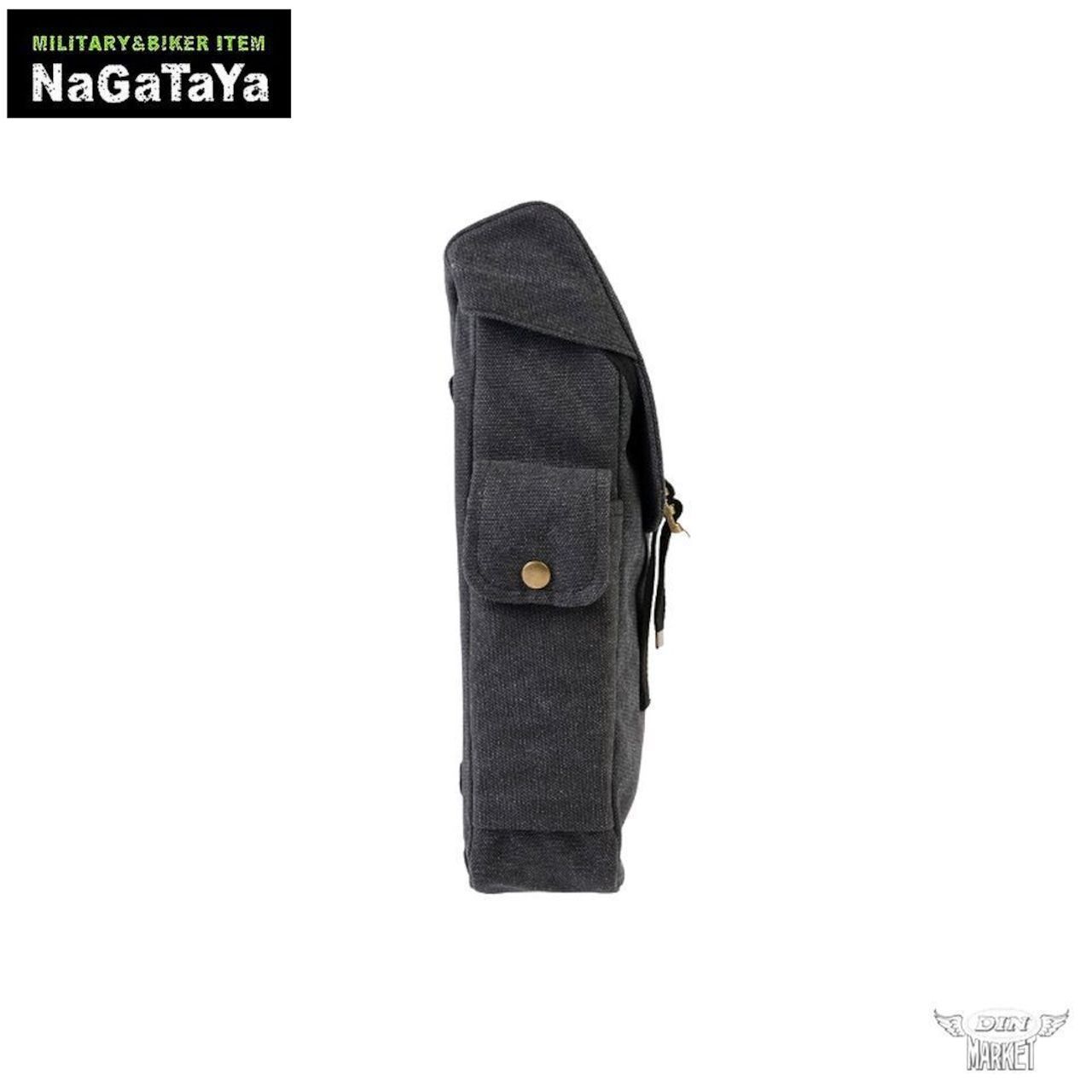 DIN MARKET Canvas Saddle Bag ブラック サドルバッグ DIN MARKET《ADIN0 Canvas Saddle Bag》バイク DIN