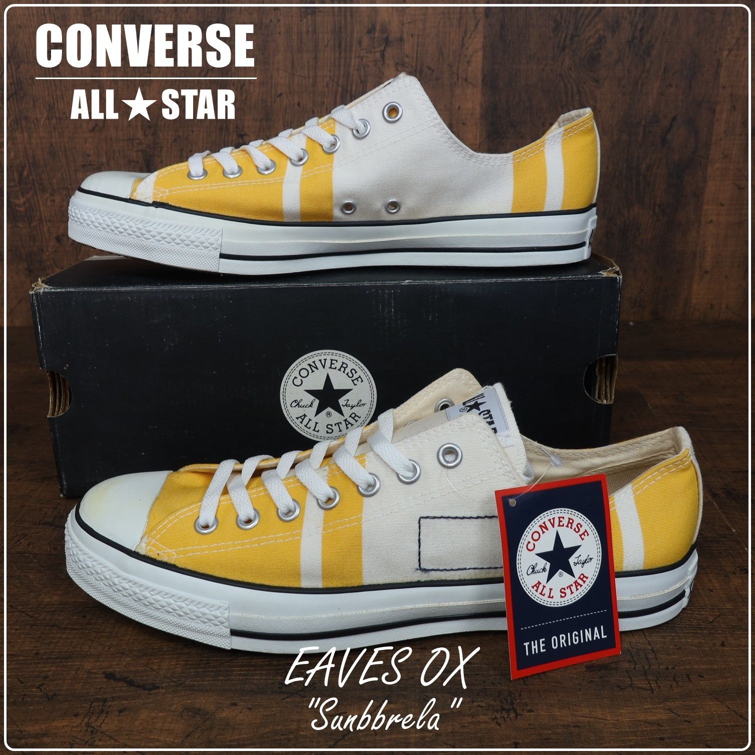 00s Vintage USアイテム☆CONVERSE コンバース オールスター EAVES OX キャンバス SIZE 30cm イエロー 00's  00年代 デッドストック - メルカリ