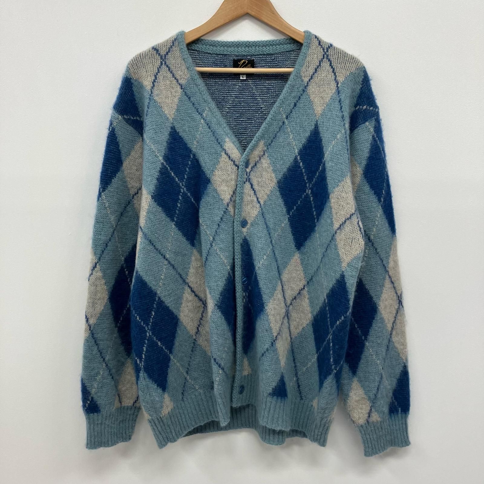 イオン広店 Needles | ニードルス カーディガン Mohair Cadigan Argyle L0271 ブルー サイズ L 99
