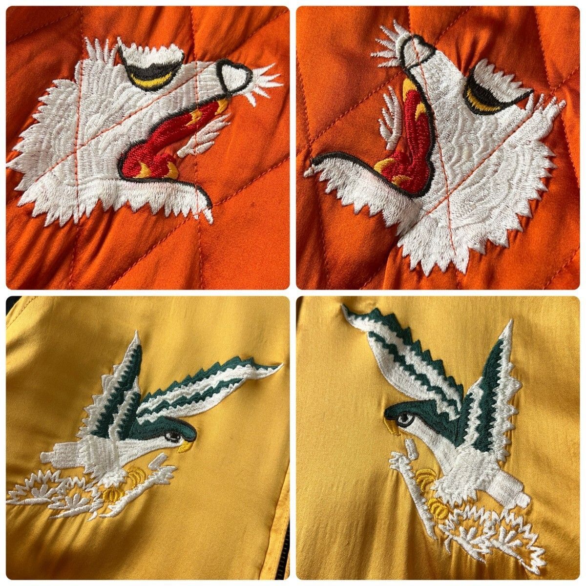 silver stone スカジャン スーベニアジャケット レア ヴィンテージ 幻の逸品 初期 SilverStone シルバーストーン 和柄刺繍 シルク