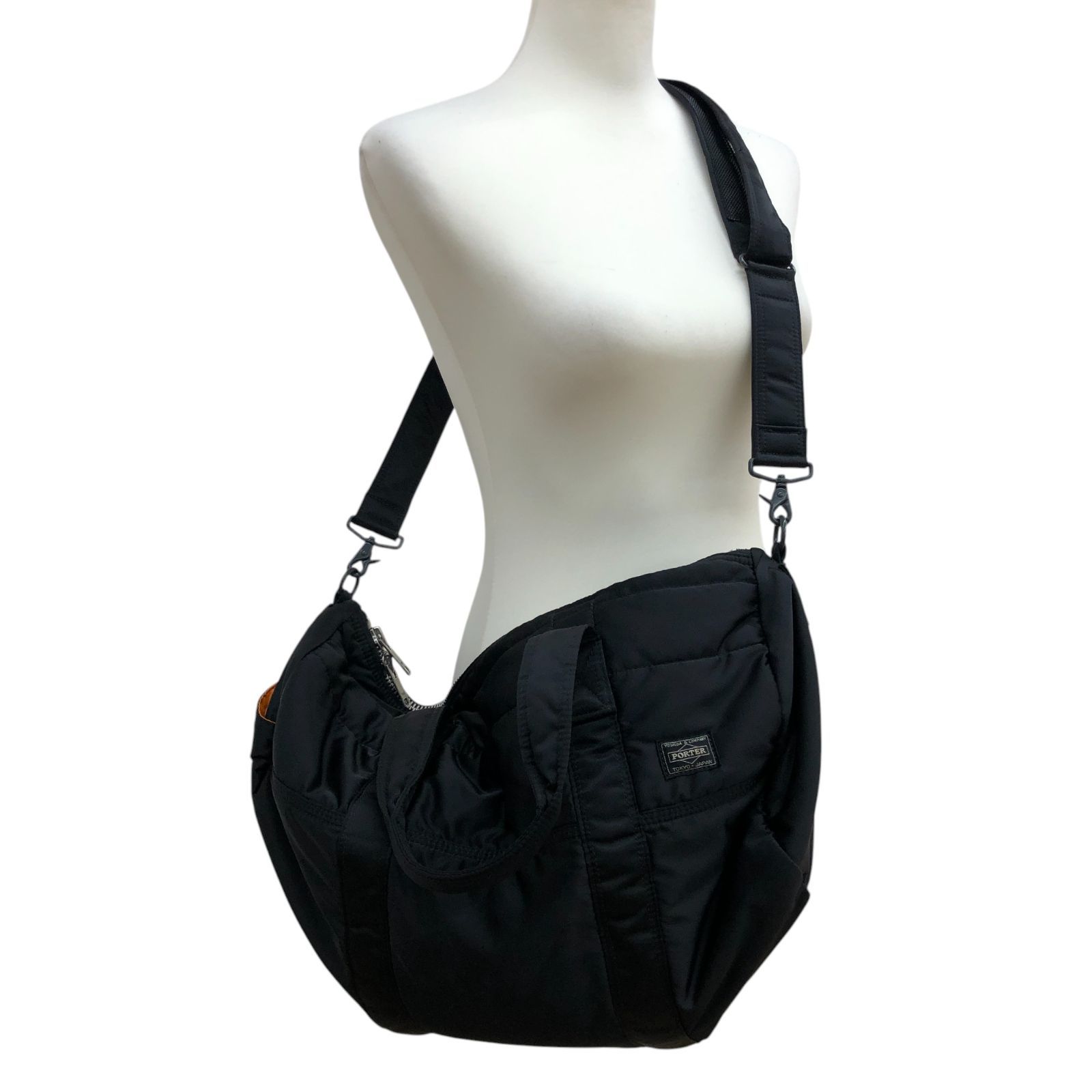 【美品】PORTER タンカー2WAY ボストンバッグ　ドラム 極美品】ポーター タンカー ボストンバッグ ブラック 2way