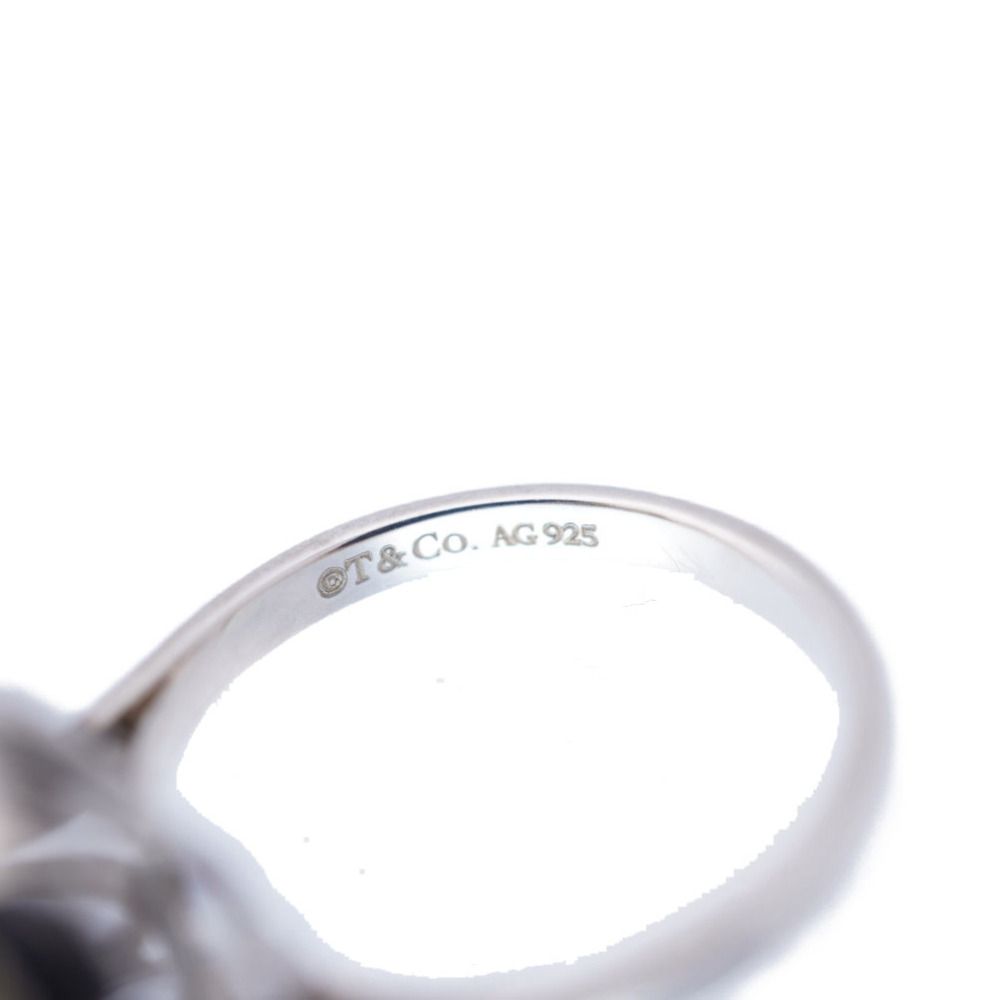 Tiffany & Co.リング シルバー925 17号 ティファニー ジーグフェルド パール/オニキス シルバー リング