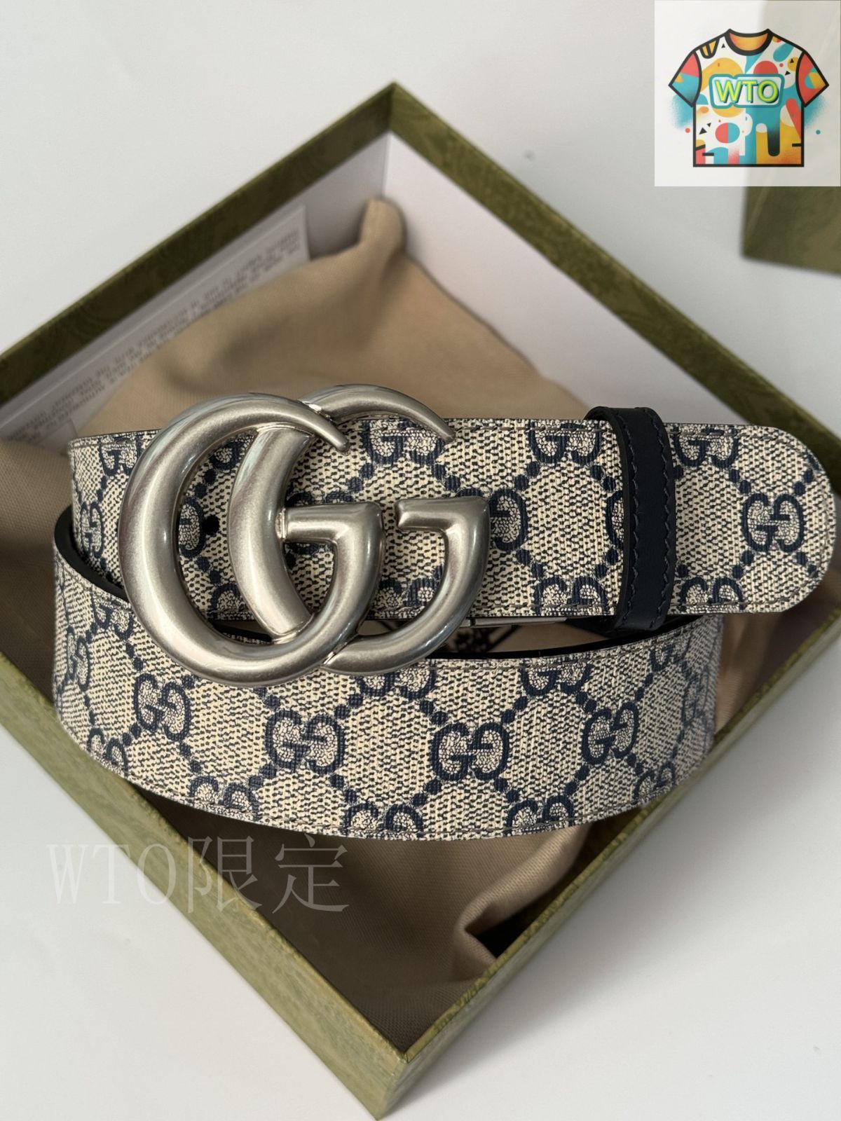 今日WTO】Gucci グッチ ダブル G レトロ回転バックル ベルト