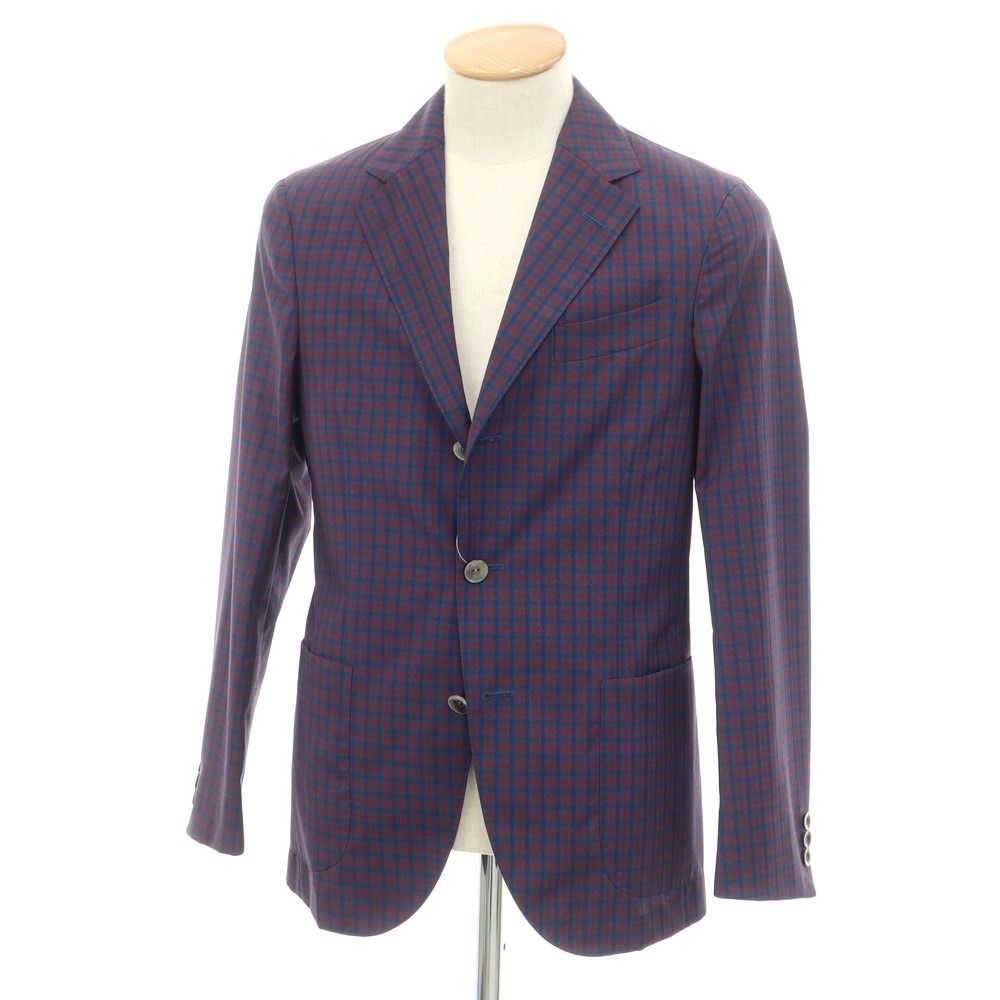 BOGLIOLI ネイビーチェック テーラードジャケット 春夏用 BOGLIOLI ネイビーチェック テーラードジャケット 春夏用