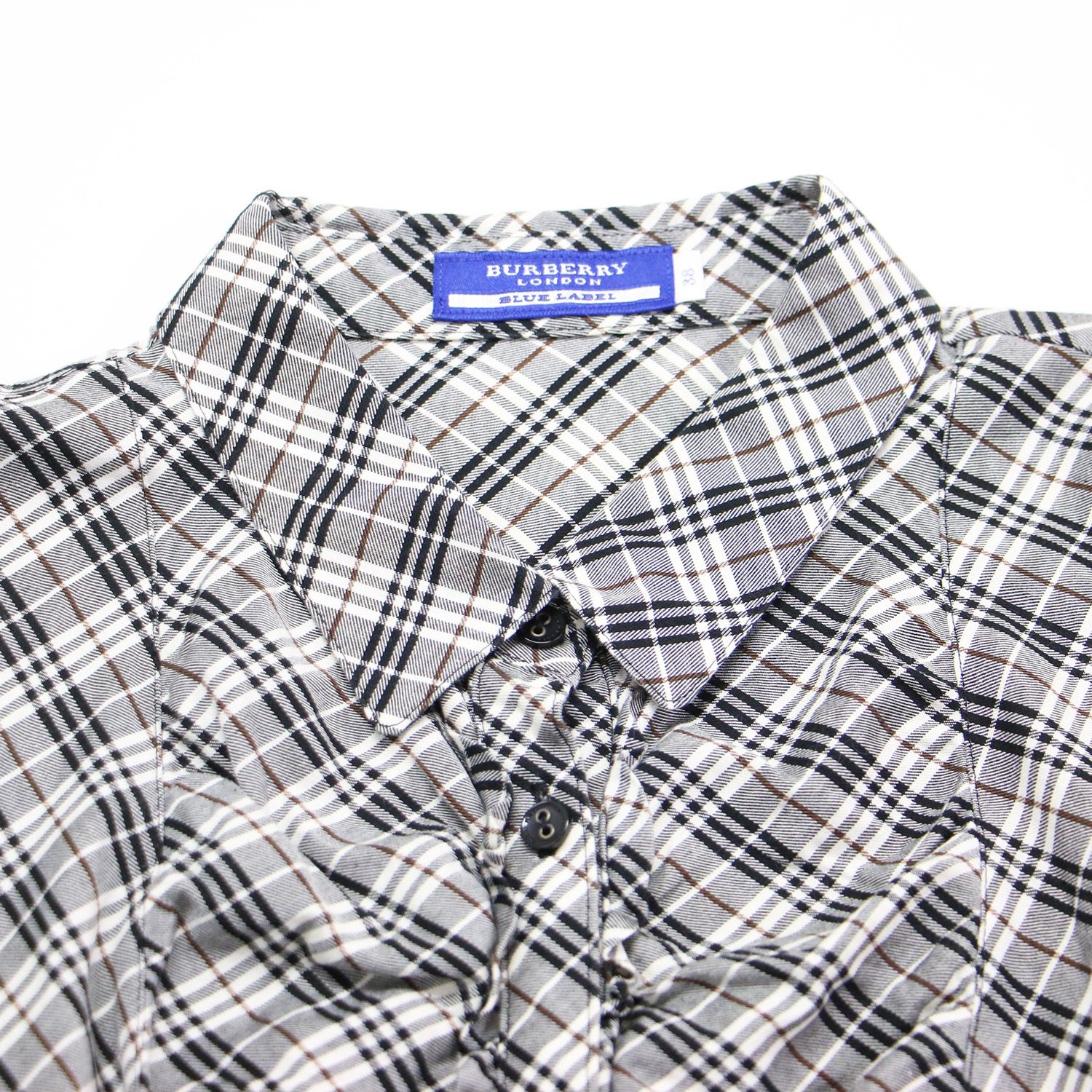 BURBERRY BLUE LABEL バーバリー ブルーレーベル シャツ グレー