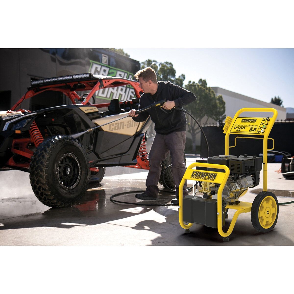 チャンピオン エンジン式 高圧洗浄機 3100 PSI - メルカリ