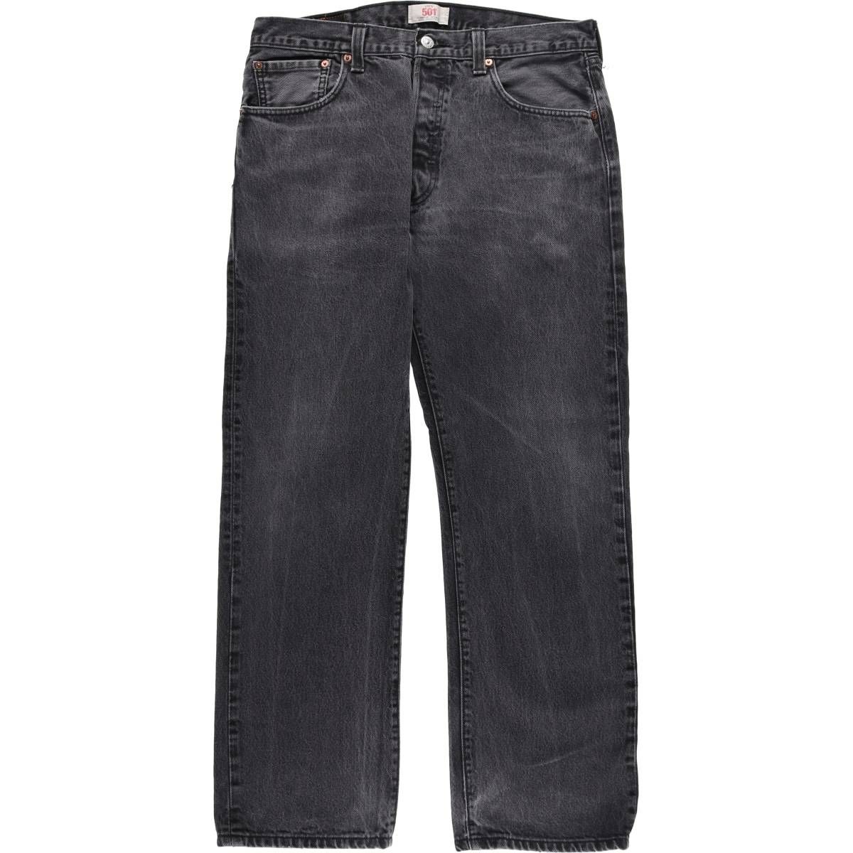 古着 リーバイス Levi s リーバイス501 STRAIGHT LEG BUTTON-FLY ブラックデニム ストレートデニムパンツ メンズw34相当|eaa537827