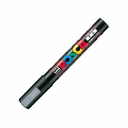 まとめ 三菱鉛筆 水性ペン ポスカ 中字 銀 PC5M-26 ×30セット