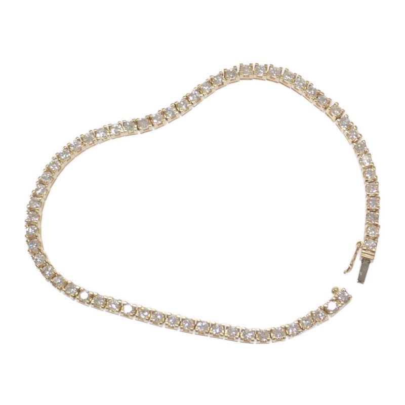 テニスブレス デザインジュエリー ブレスレット K18YG イエロー  