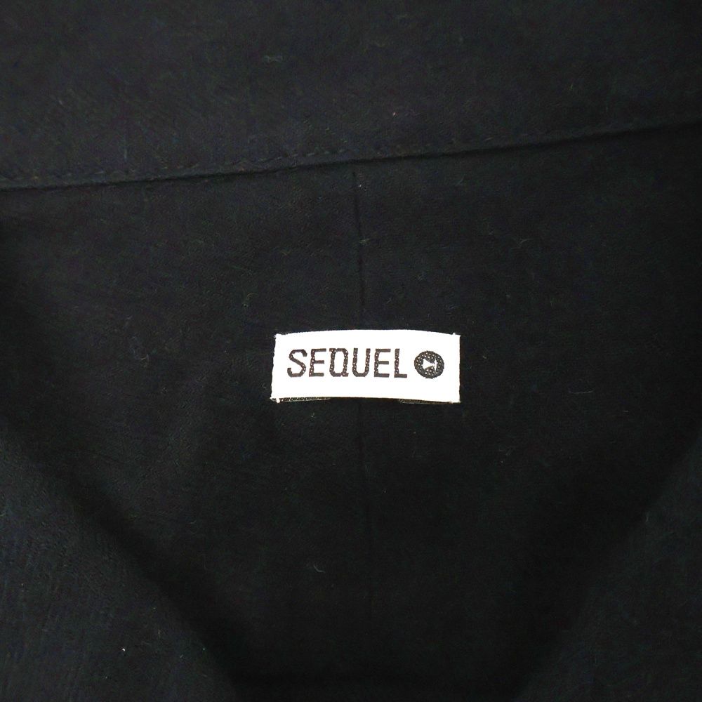 SEQUEL SQ-24AW-SH-01 オープンカラーシャツ SEQUEL (シークエル) 24AW OPEN COLLAR SHIRT コットン オープン