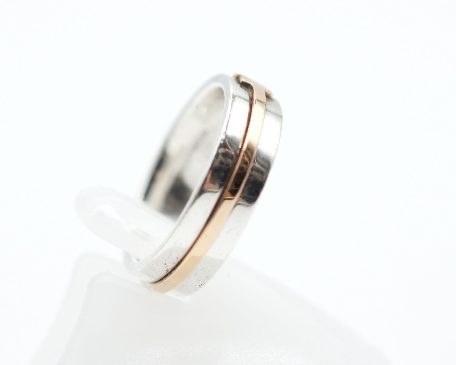 TIFFANY&Co. ティファニー T TWO ナローリング Ag925 Au750 17号
