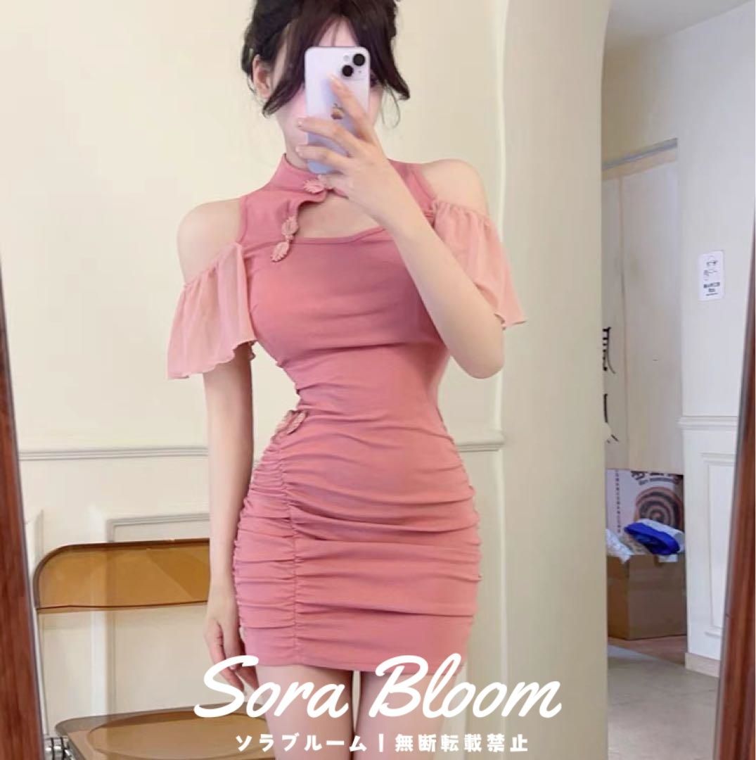 新品未使用パーティー キャバドレスにも チャイナ風ミニドレス