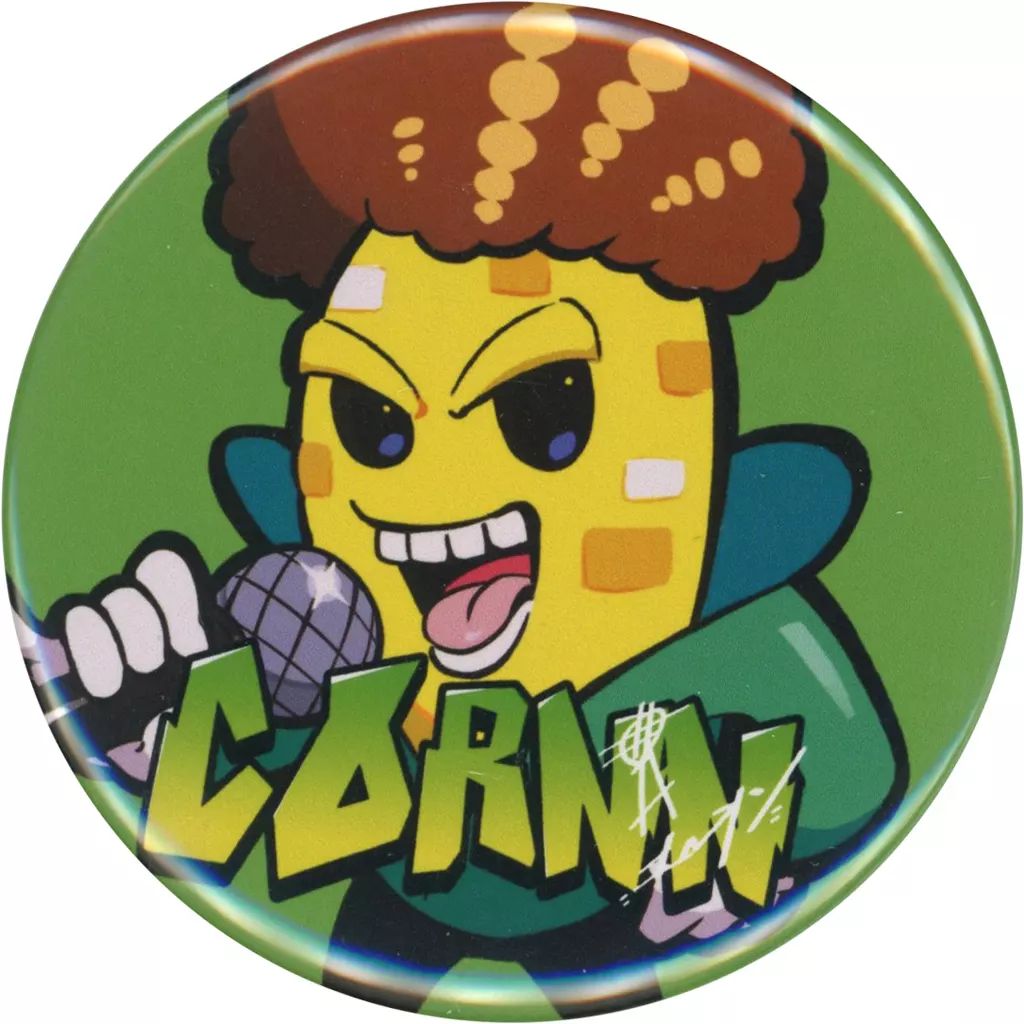 中古】バッジ・ピンズ Cornn(Crazy Raccoon) 缶バッジ 「MEMBER CAN