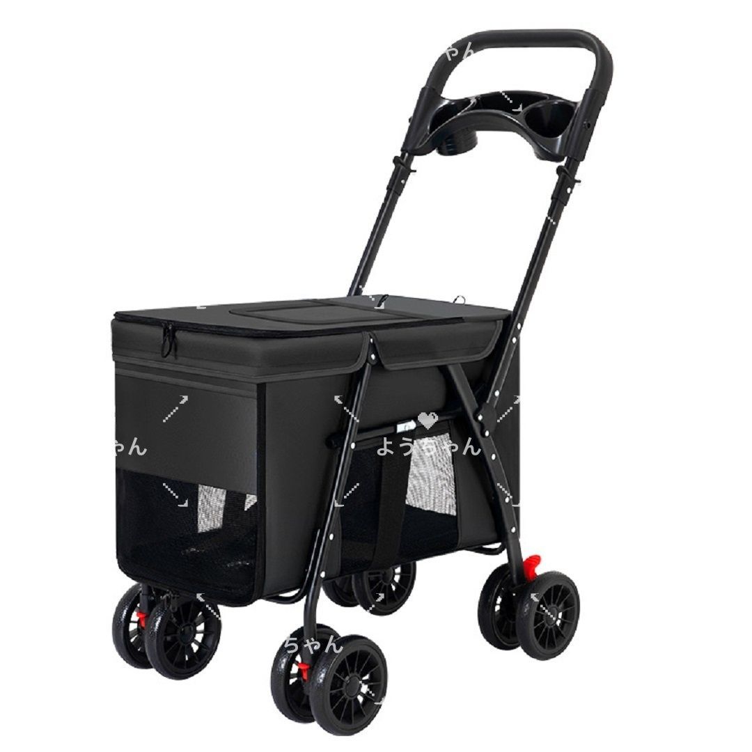 ペットカート折りたたみ軽量ペット4輪ホルダー収納耐荷重15kg中型犬小型犬介護用散歩用犬猫カートシニア犬