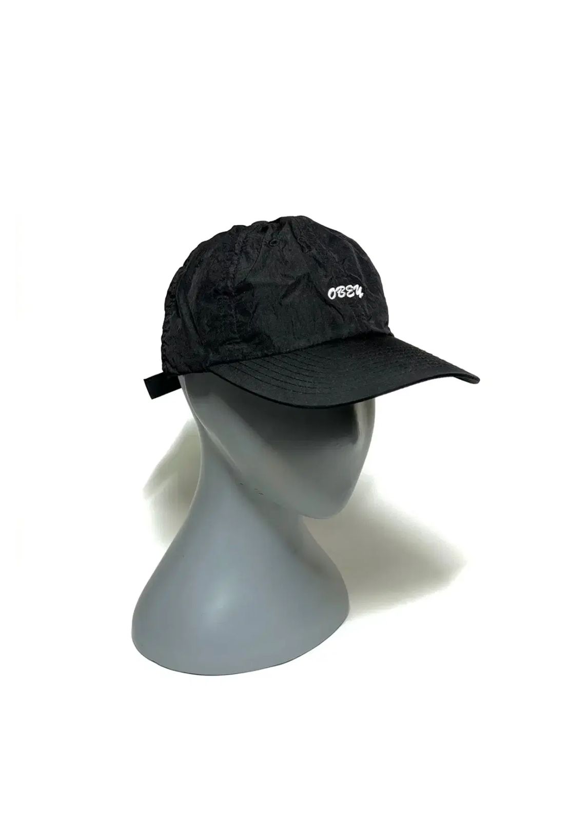 OBEY OBEY オベイ ブラック ナイロン ボールキャップ 帽子 ストリート キャンプキャップ 夏 航海 運動 キャップ