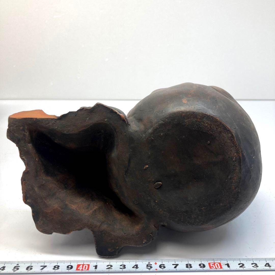 古備前 布袋 共箱 タカサ 直径19㎝ 1423g 東山6-0310⑤