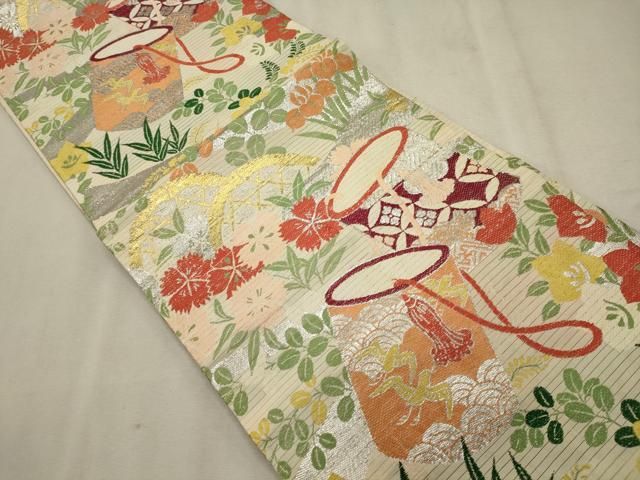 平和屋着物＊夏物 アンティーク 大正ロマン 丸帯 引き抜き帯