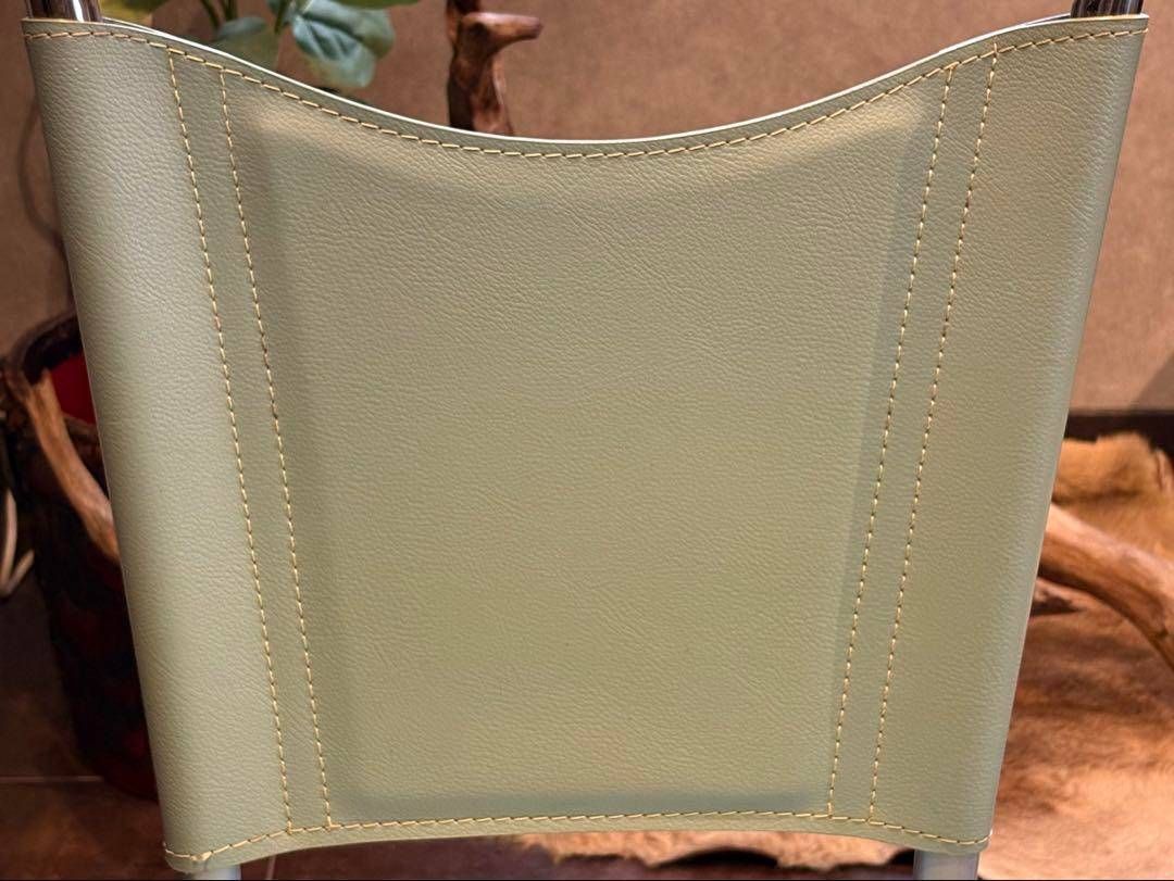 北欧レトロ アイアンフレーム レザーチェア ダイニングチェア 古家具 4脚 YZ 北欧レトロ アイアンフレーム レザーチェア ダイニングチェア 古