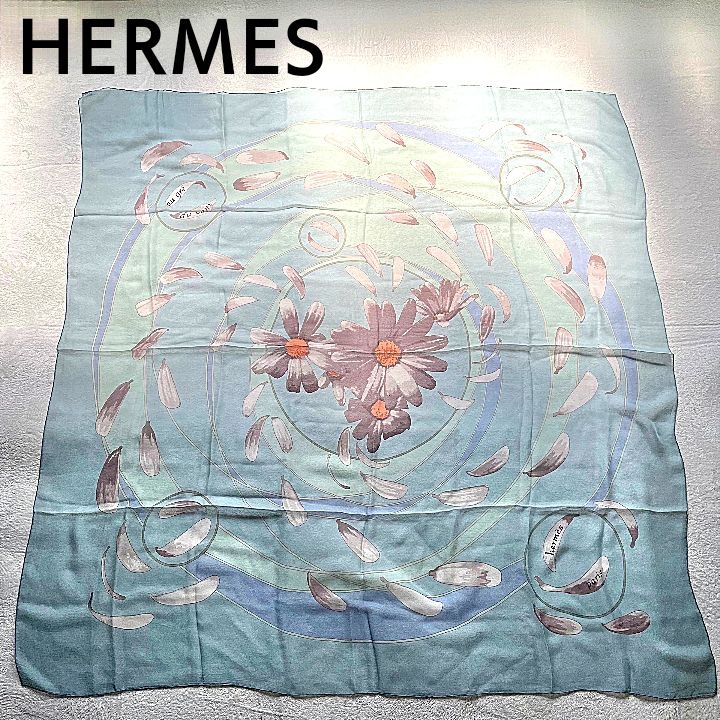 HERMES エルメス カレ140 AU GRE DU VENT 風にまかせて スカーフ-