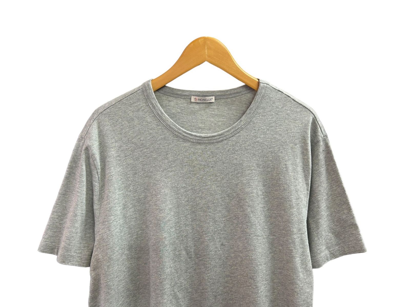 MONCLER / リフレクターロゴTシャツ/L/コットン/GRY/F10918C73920 8390T MONCLER (モンクレール) リフレクターロゴ 半袖 Tシャツ F10918C73920