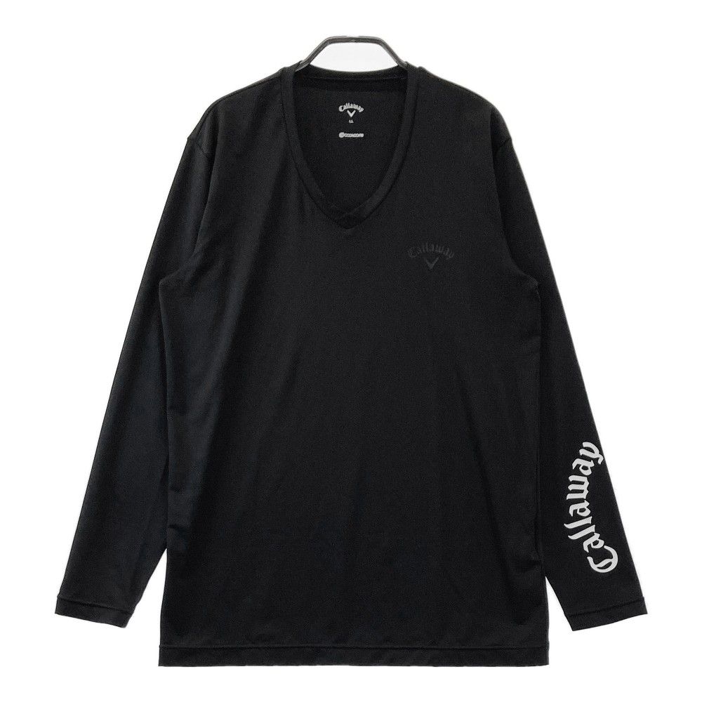 サイズ：LL CALLAWAY キャロウェイ 2024年モデル 長袖Tシャツ プリント  ホワイト系 [240101453829] ゴルフウェア メンズ ストスト CALLAWAY キャロウェイ 2024年モデル 長袖Tシャツ プリント